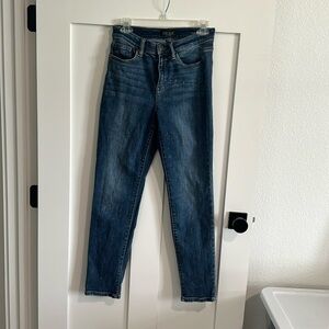 Judy Blue Women's 26 Boyfriend Fit Blue Jeans Classic Dark Wash Stretch Denim